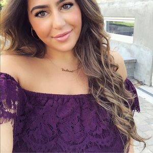 PLUS SIZE PURPLE LACE DRESS
